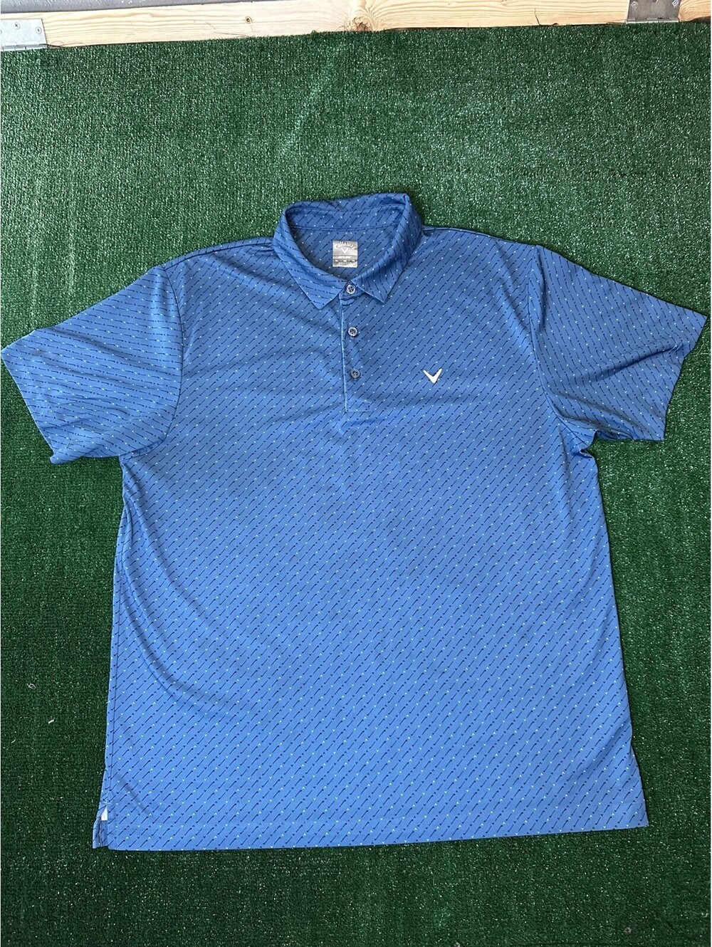 SZ XL-Callaway Opti-Dri Men's Cheveron pattern Golf Polo Shirt *SHIPS TODAY*